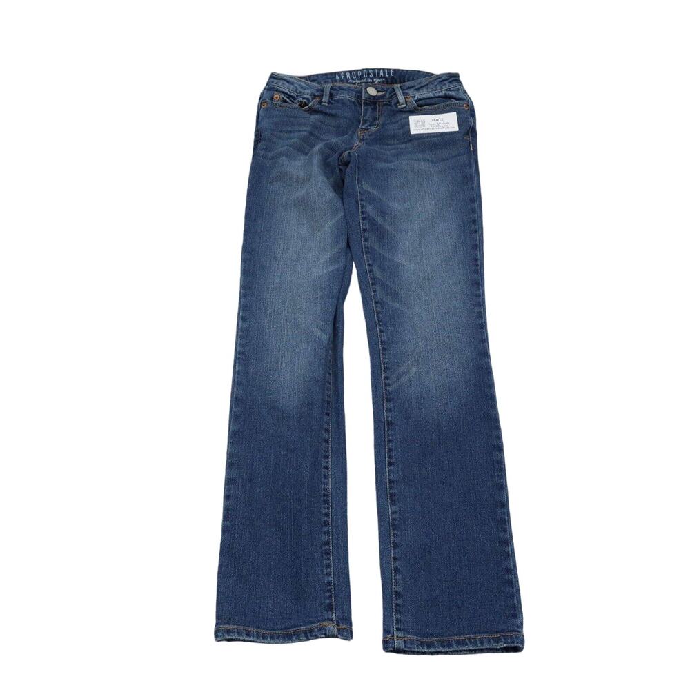 Aeropostale Pants Womens 00 Blue Low Rise Straight Cut Casual Jeans Bottoms